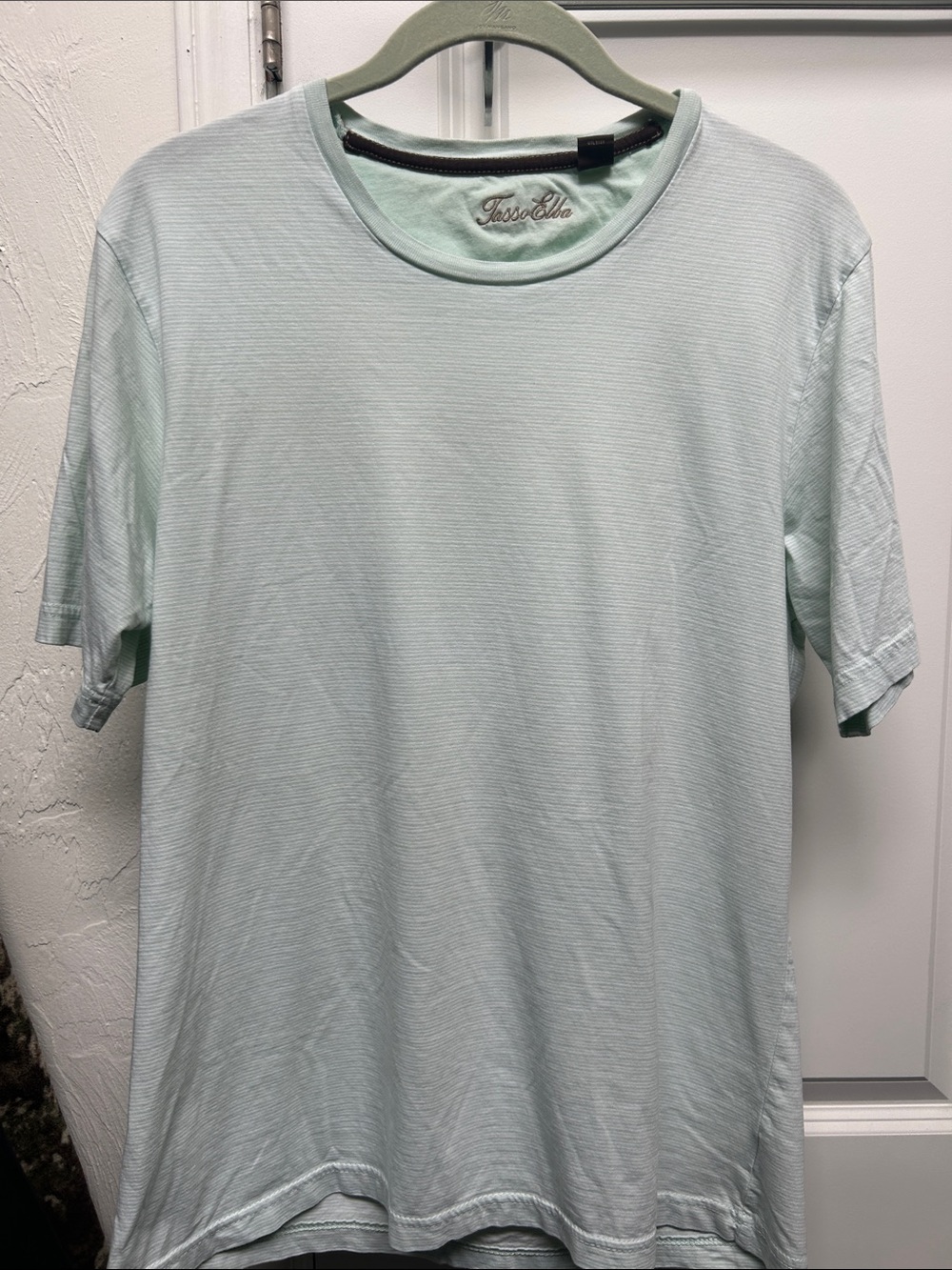Tasso Elba Men's Pale Mint Short Sleeve Tee